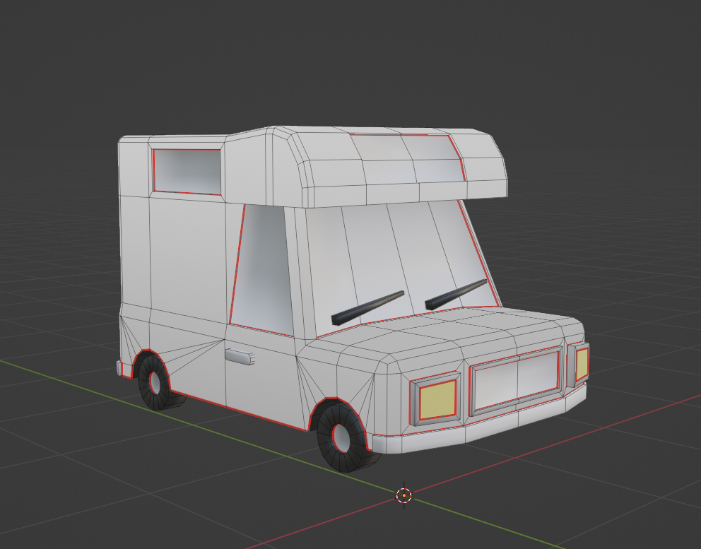 3D model of a camper van